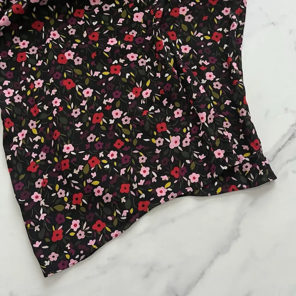 Kate Spade Ma Cherie Wide Leg Floral Jumpsuit Size 10 Preppy summer cherry print